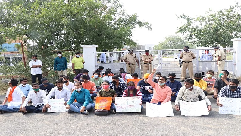 ABVP Agitation In Aurangabad