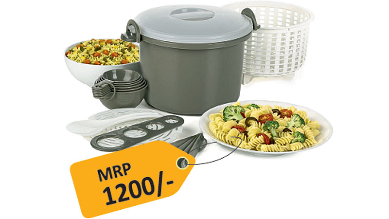 Microwave rice and pasta cooker