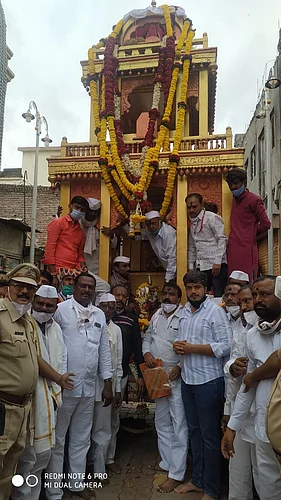 Rath Yatra in Karjat on a corona background in a very simple manner