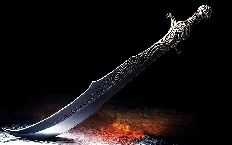 A 14 inch sword found in the pants of a youth in Solapur
