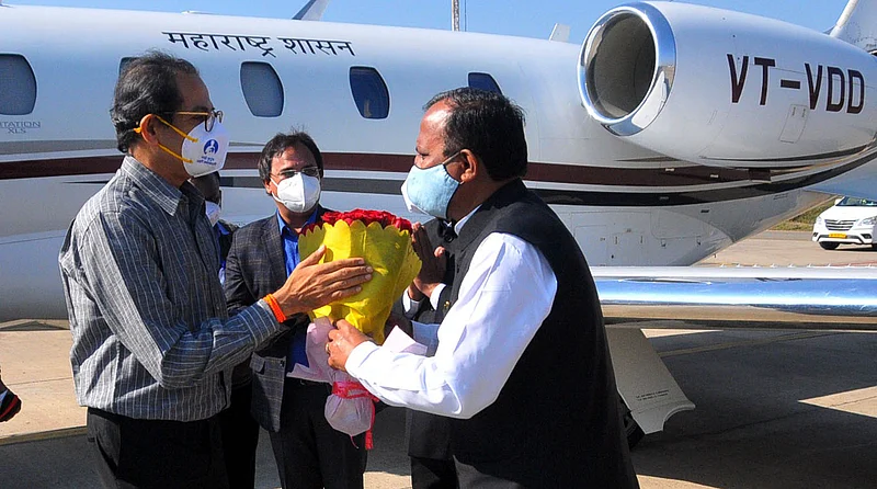 Chief Minister Udhav Thakare arrives in Nagpur