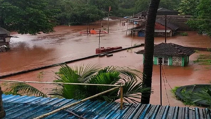 Water in Chanderi market since yesterday morning Flood to the root river