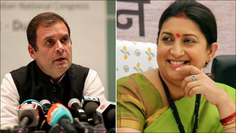 Rahul Gandhi And Smriti Irani