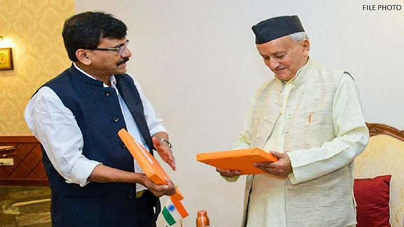 संजय राऊत यांनी घेतली राज्यपाल भगतसिंग कोश्यारींची भेट, भेटून झाल्यावर म्हणालेत...