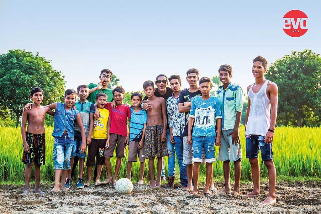 Team Evo with the local kids