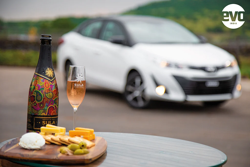 Yaris with the Sula Wines