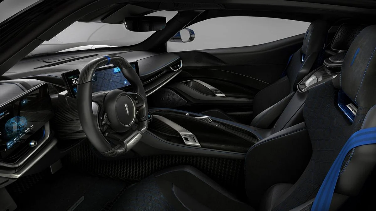 Pair of touchscreens flanking the steering wheel