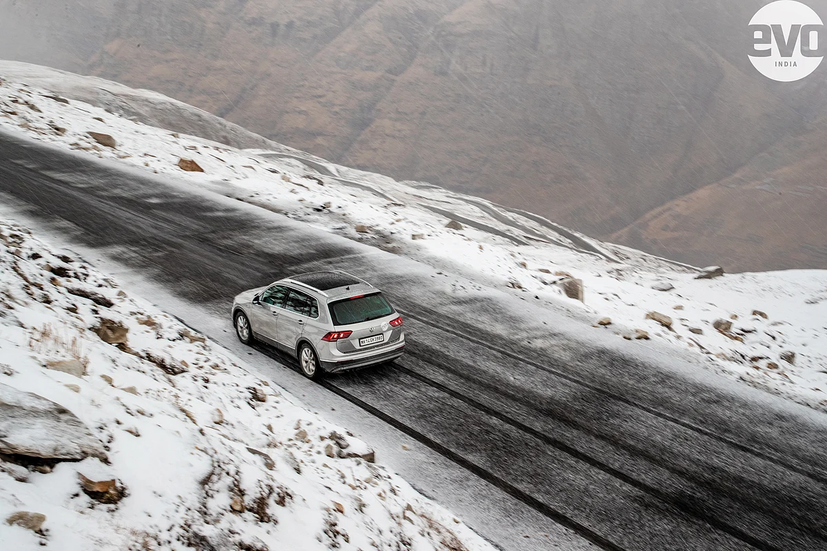 The higher we went, the more snow we faced