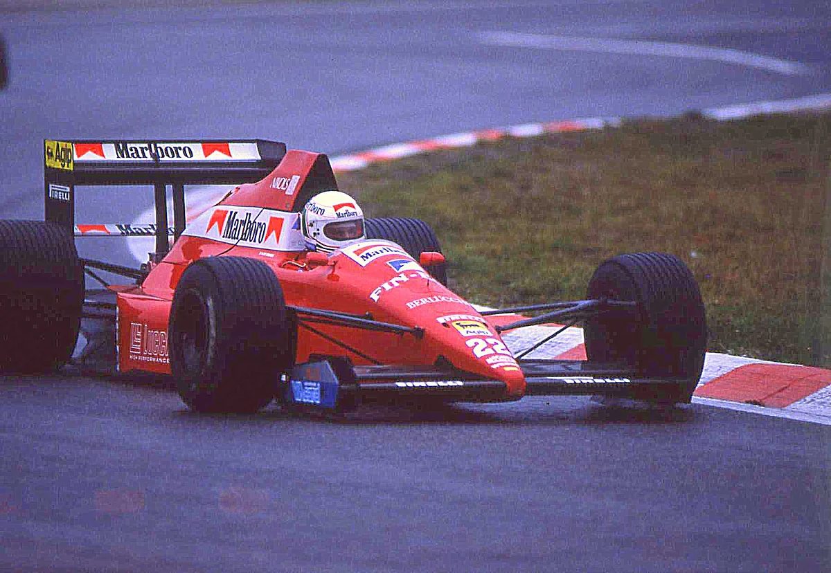 Andrea de Cesaris at the 1989 Belgian GP