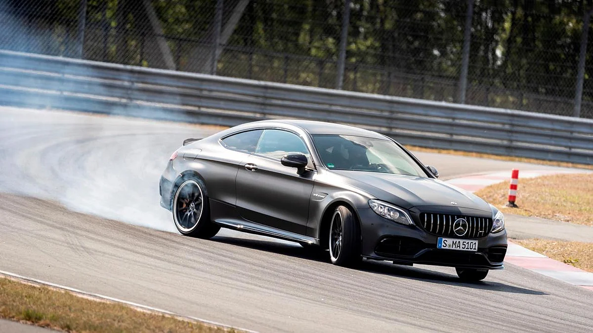 Sideways is the right way with the Mercedes-AMG C 63