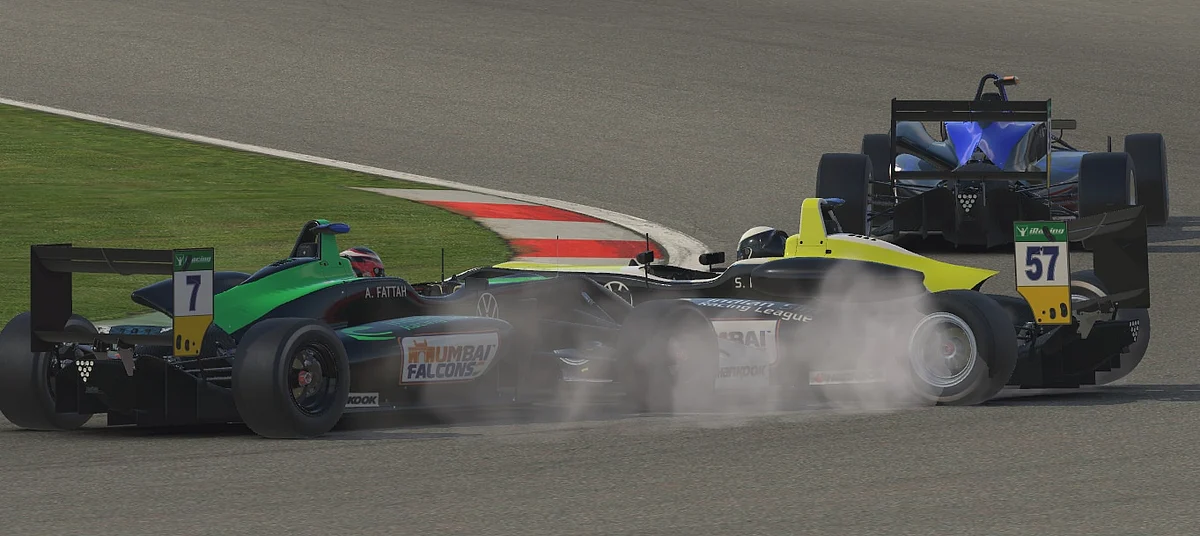 Abdul Fattah could not avoid Sai Prithvi and crashed into him.