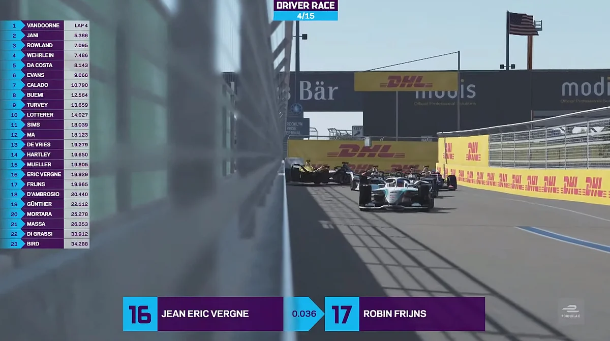 Jean Eric Vergne spun out and suffered major damage