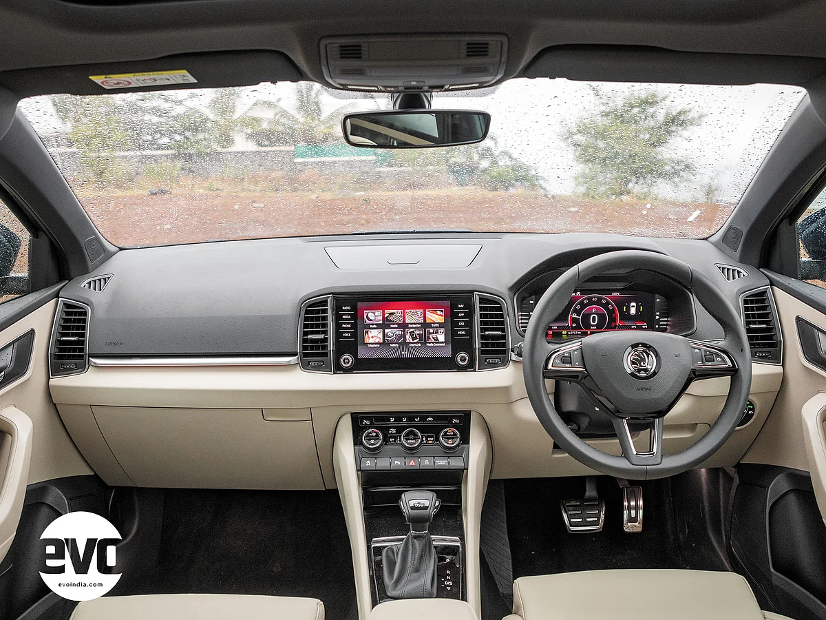 The layout of the dash is similar to that of the Kodiaq
