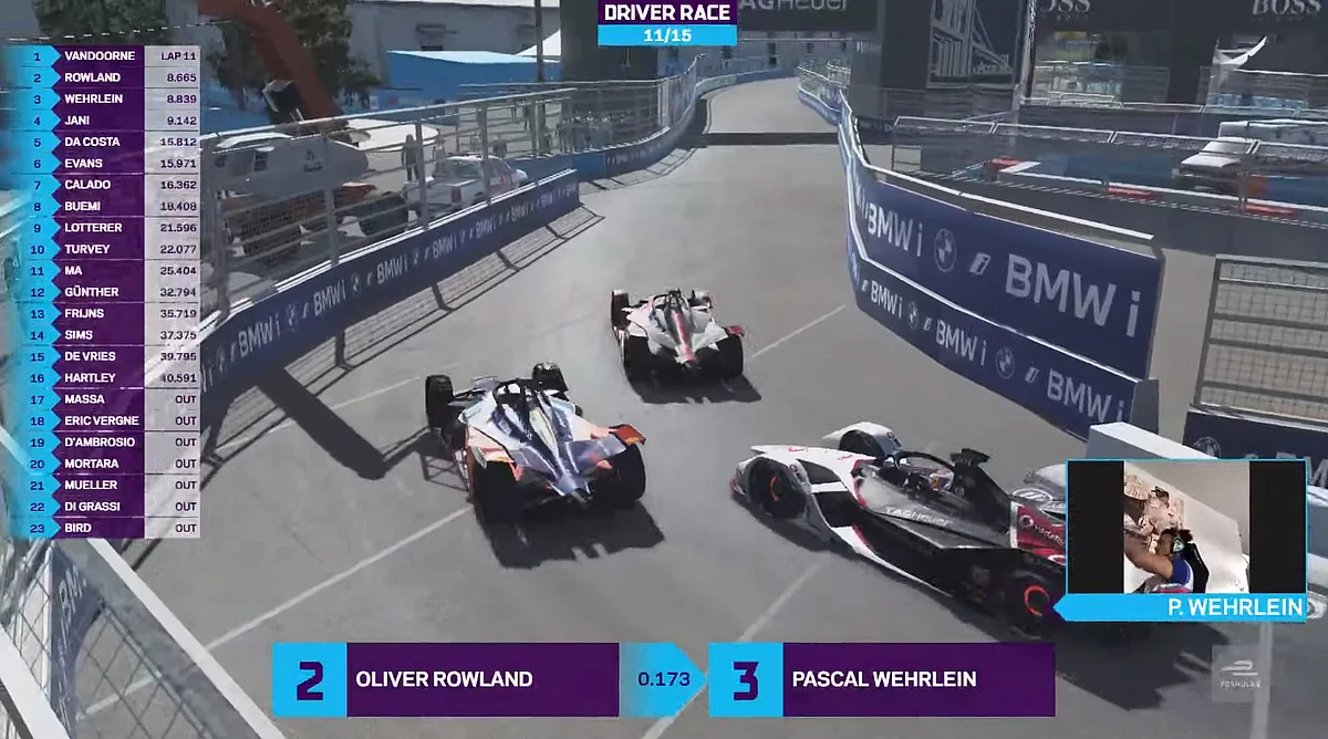 Rowland and Wehrlein pass Jani
