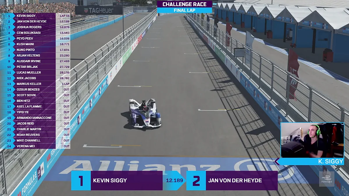 Kevin Siggy wins the Challenge grid race