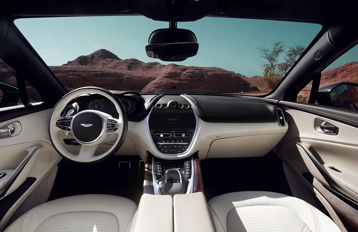Understated interiors dominated by massive screens