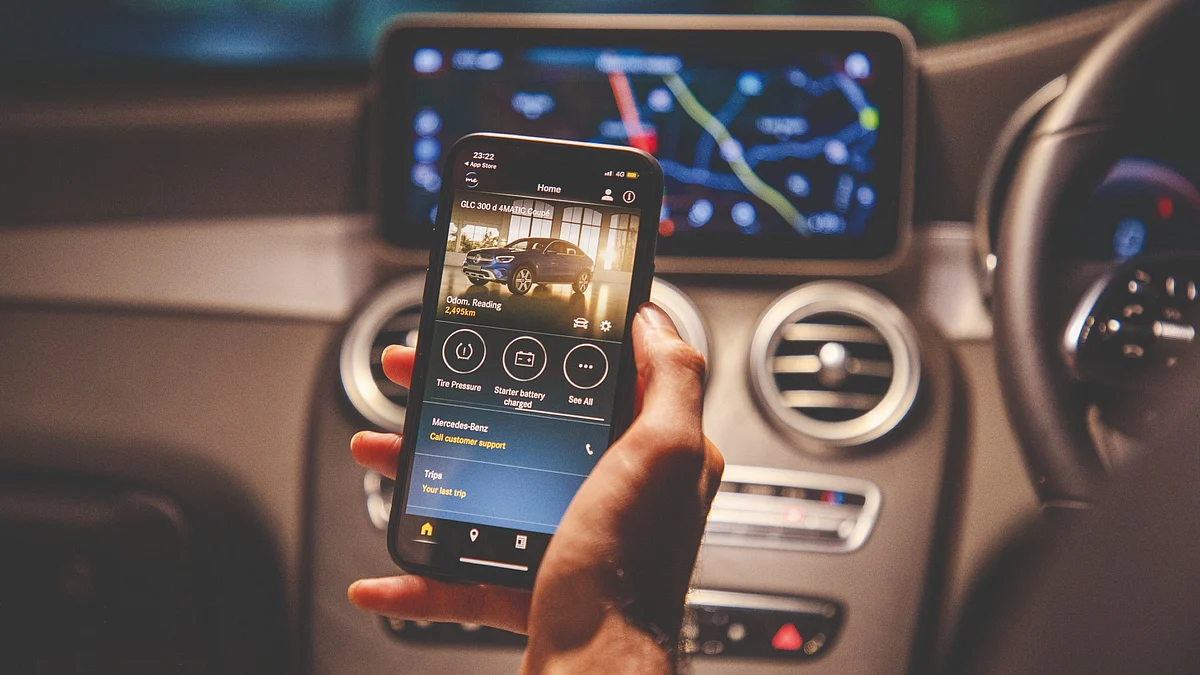 The Mercedes Me app allows you to remotely connect to your car