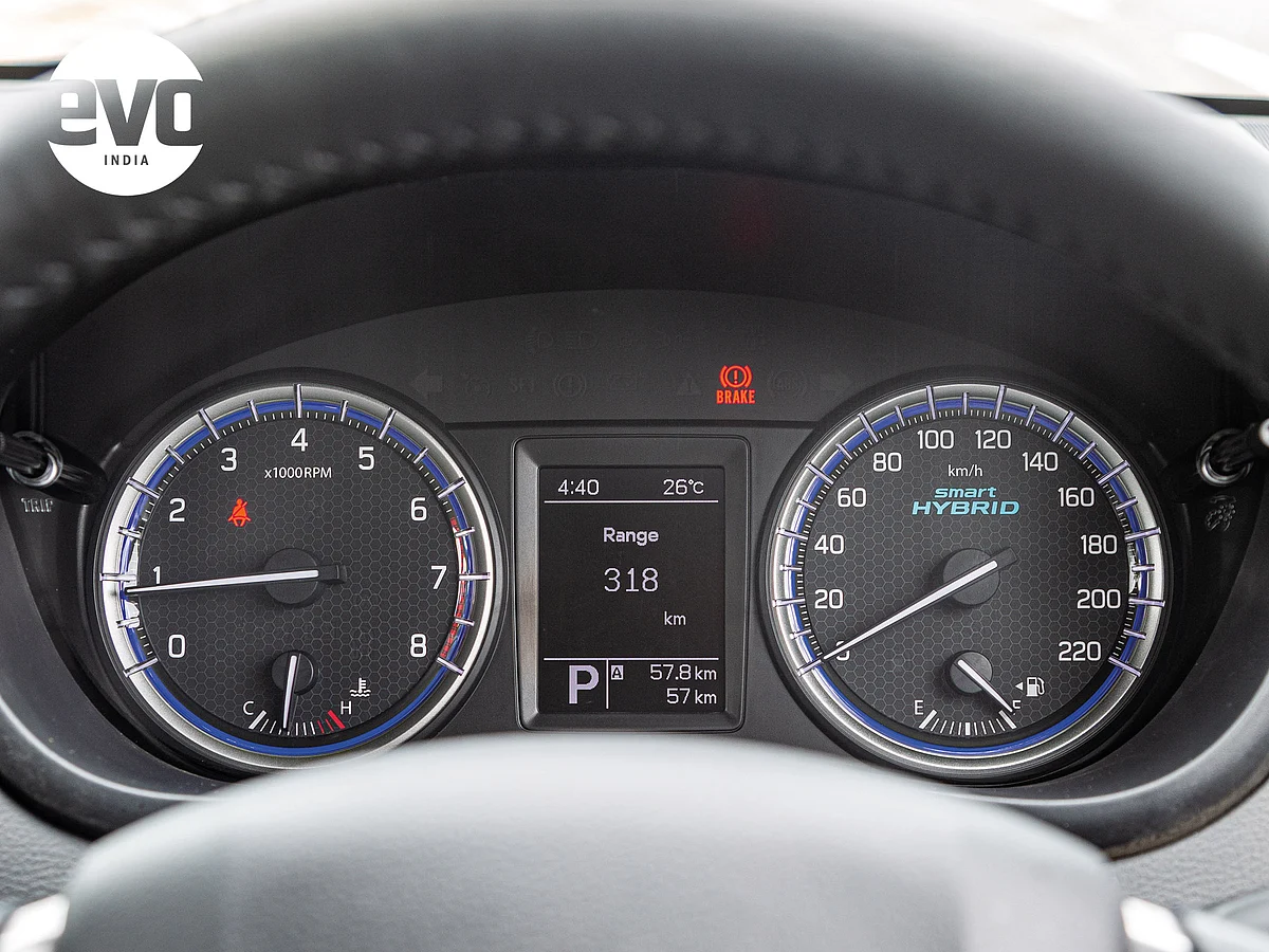 Instrument cluster is neat and legible