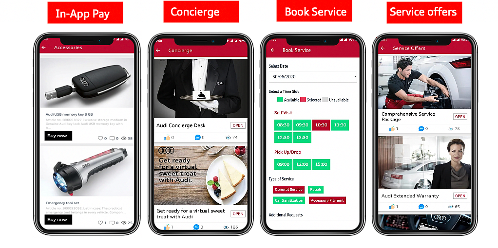 The app allows you many functions