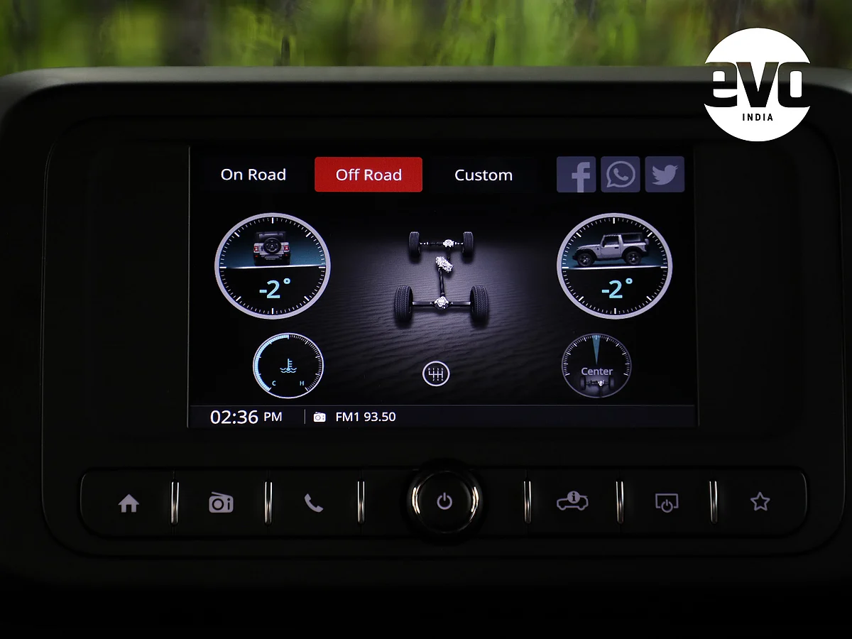 The screen throws up plenty of useful information while off-roading