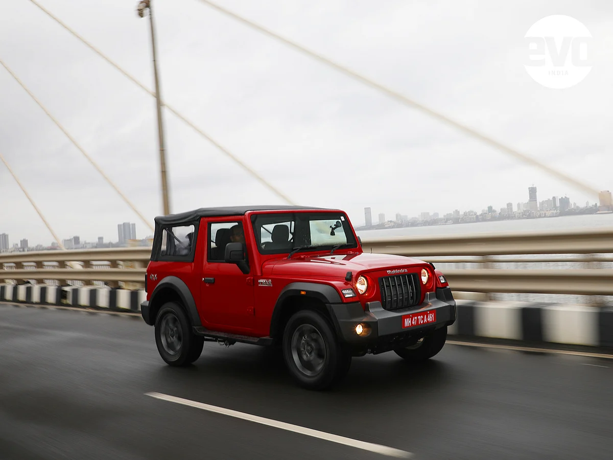 The Thar comes with a soft top but you can get a hard top straight from the factory