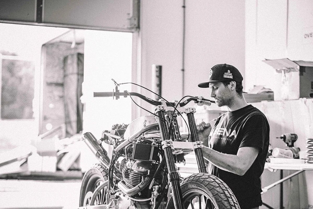 The bike is almost in-cognizable once Johnny works his FT magic on it