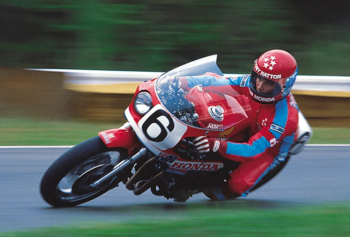Tony Hatton astride the CB900F-powered RS1000 endurance bike