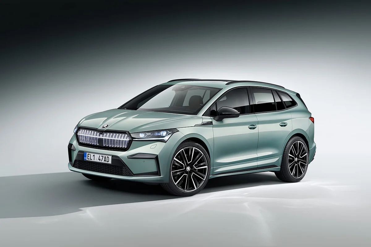 The design language is familiar but more aggressive than some other Skodas