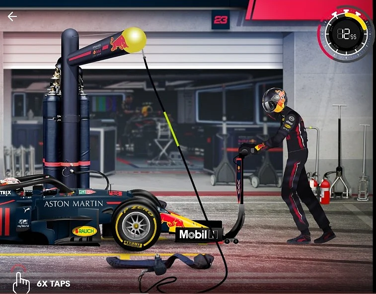Beat the world record, by the fastest pitstop crew and get exclusive Red Bull merchandise