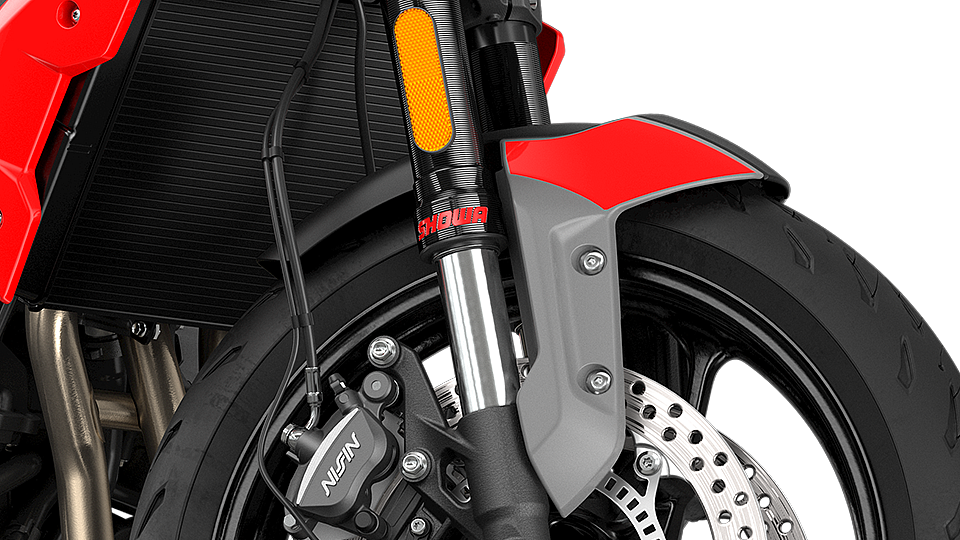 Showa USD forks on the Triumph Trident