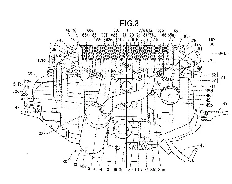 Cat-con mounted ahead of the engine means easier cold starts and better lean-ability