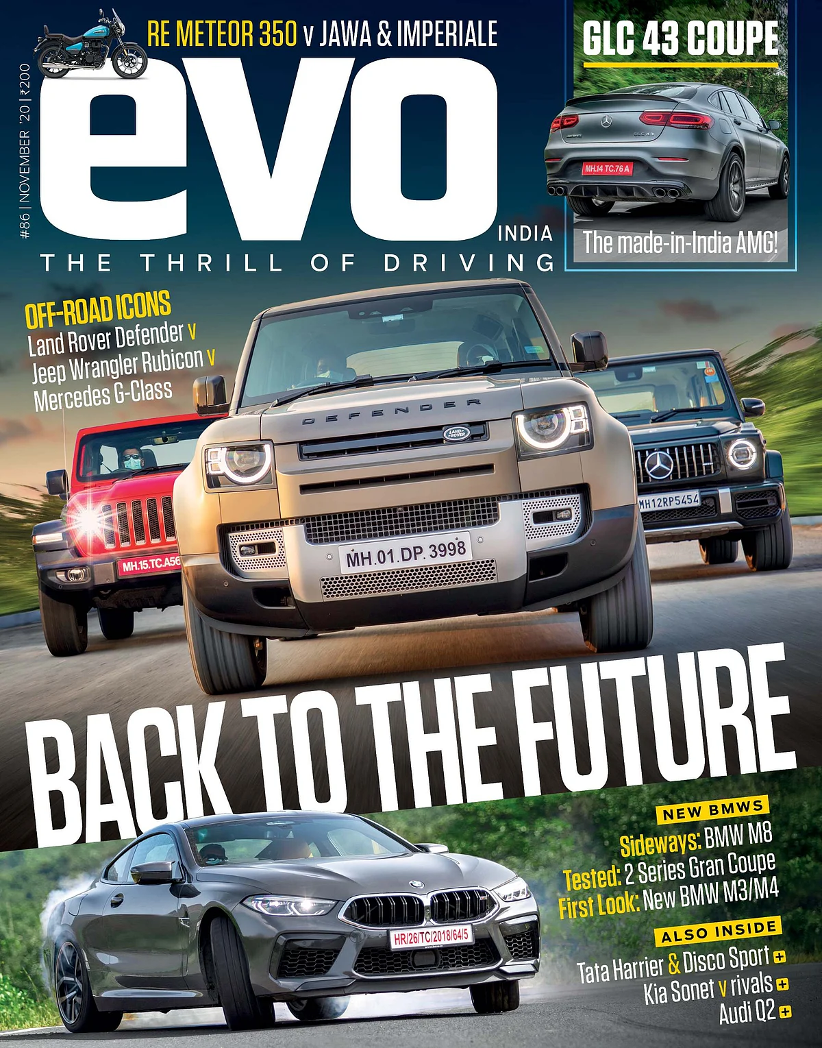 The November issue features icons like the Land Rover Defender, Jeep Wrangler Rubicon and the Mercedes-Benz G-Class