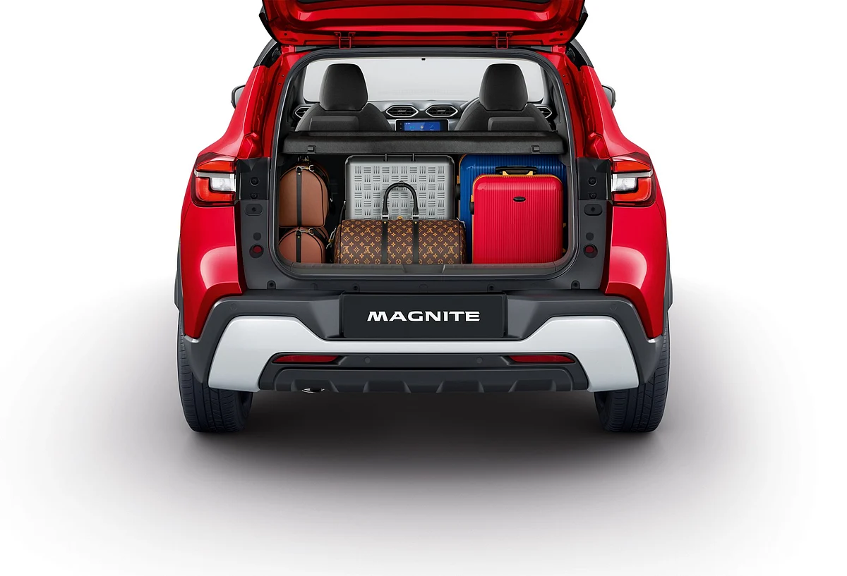 The Magnite gets a 336L boot space with a 60:40 rear seat split option