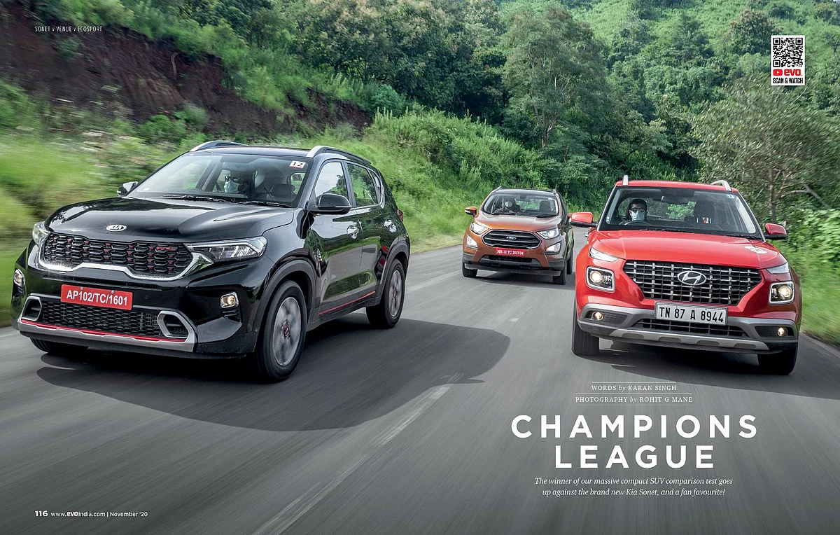 A copact SUV comparo betwenn the Kia Sonet, Hyundai venuee and Ford EcoSport