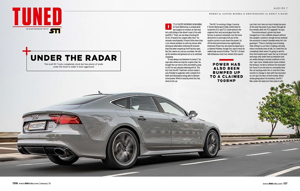 This time we feature the Audi RS7 with a Stage 2 Tune in the tuned section