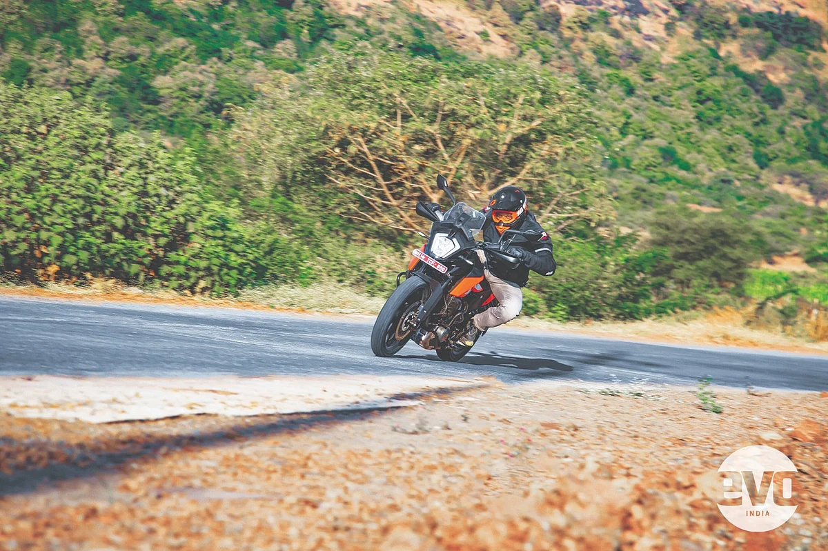 The chassis is proper sport bike-like