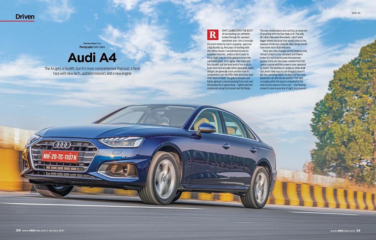 The A4 returns to India post the BS6 transition with a facelift