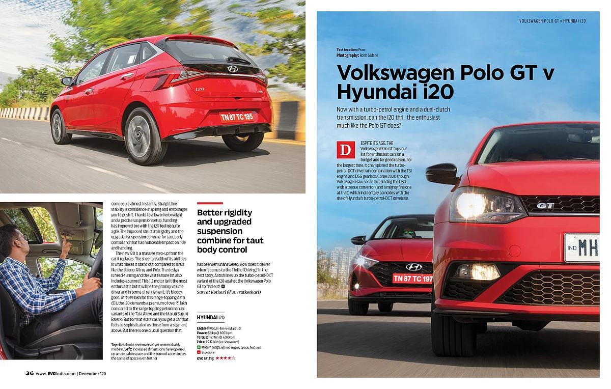 An exclusive test betwen the fastest hatchbacks, the Hyundai i20 and the Volkswagen Polo GT