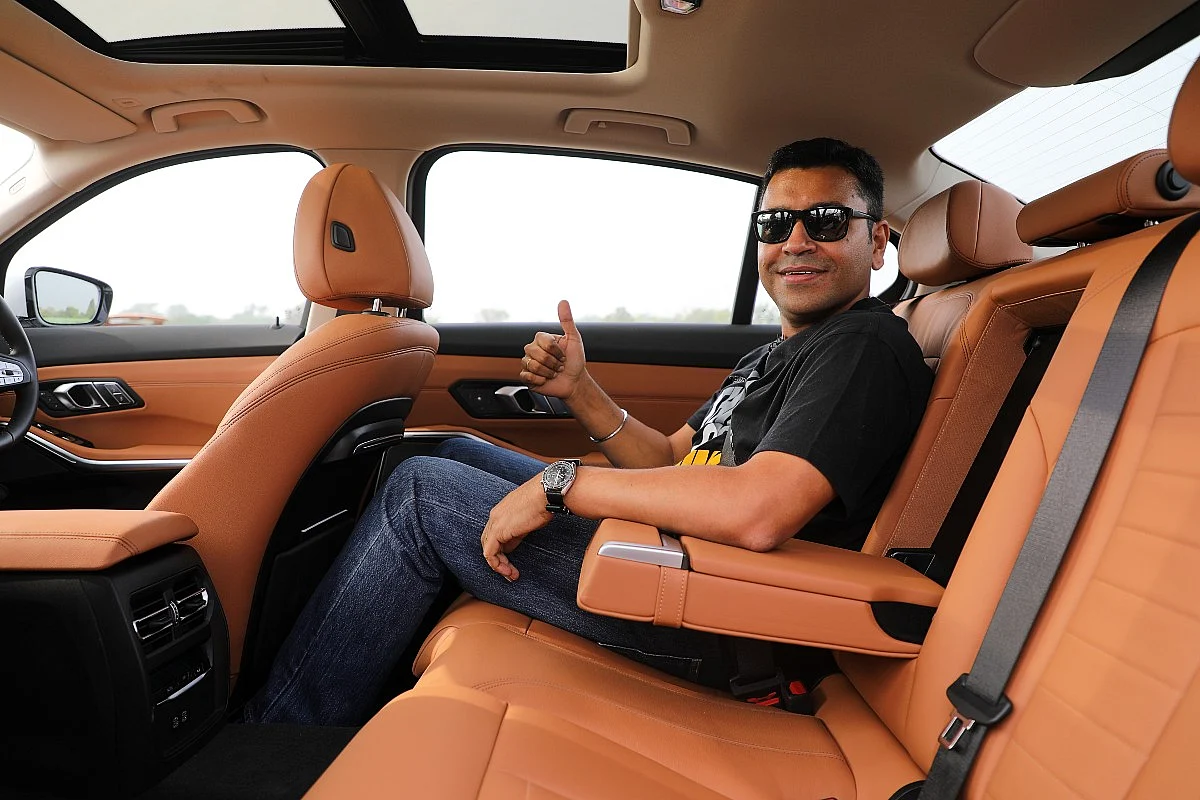 The front seat is adjusted for the Ed's driving position (He's 5 feet and 9-inches tall)