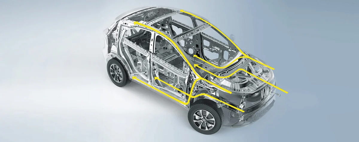 The cabin structure is made up of high-reinforced steel for your safety