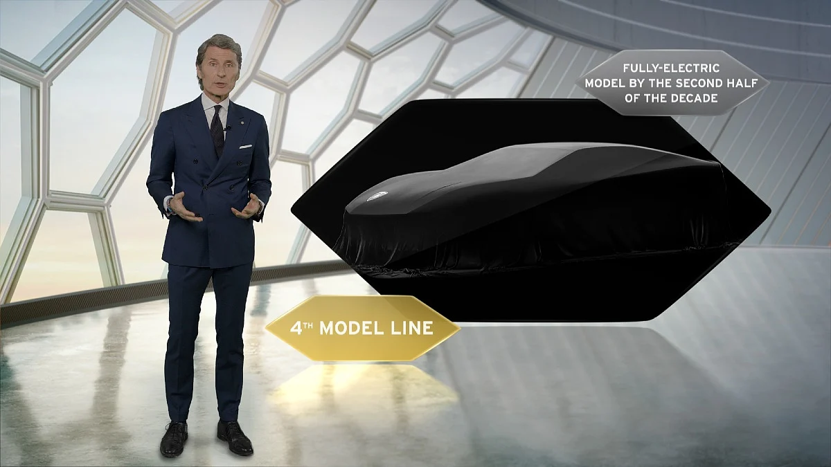The first all-electric Lamborghini will be the fourth model in the lineup