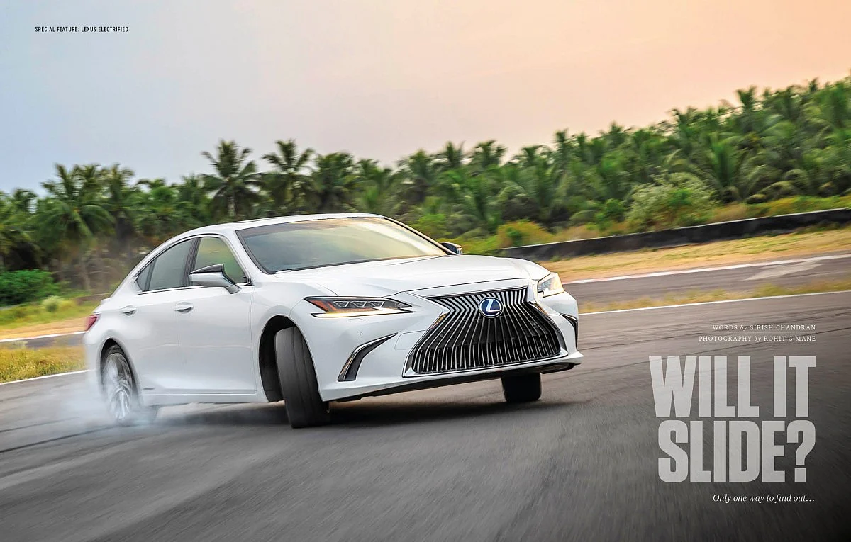 Who says luxury, hybrid-powered saloons can't slide?
