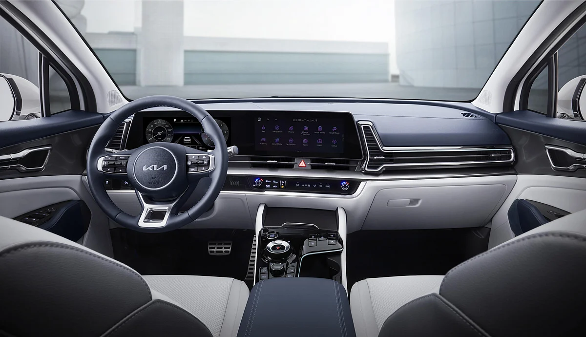 Well appointed cabin of the Kia Sportage