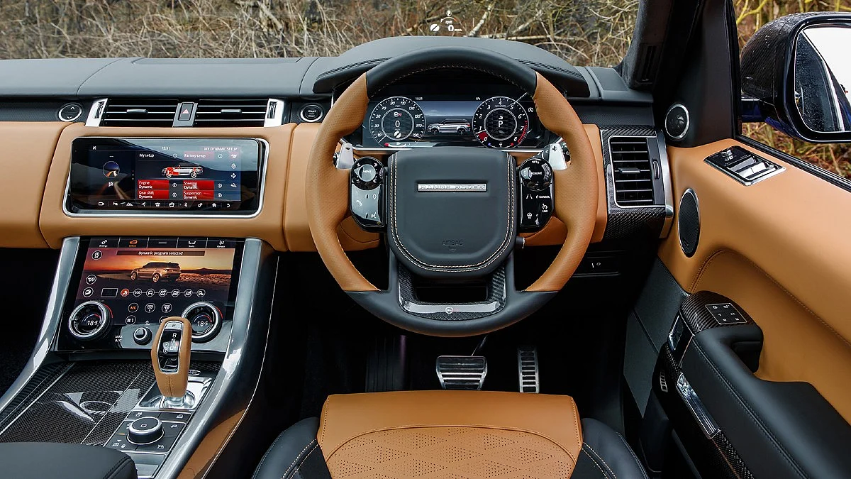 Two-tone leather trim for the interiors in the SVR