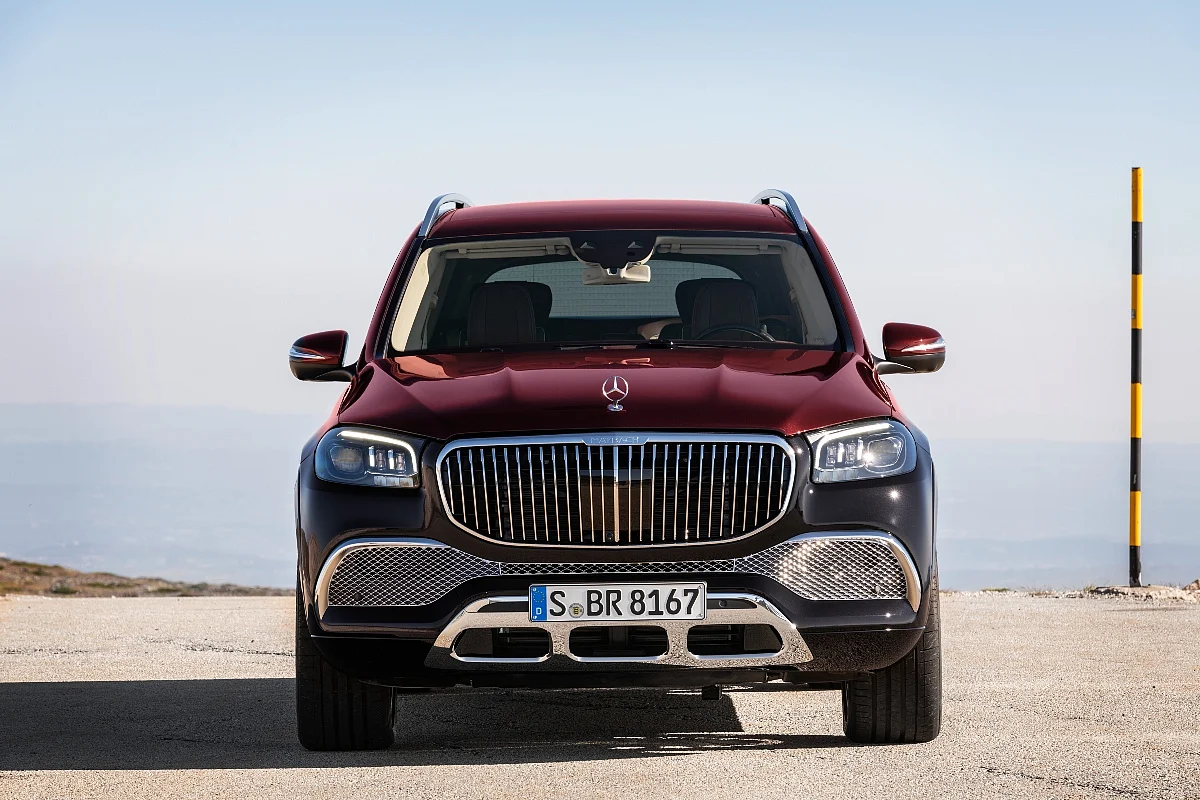 The massive chrome-finished grille and the underguard below the bumper manage to give the GLS 600 a menacing yet luxurious appeal.
