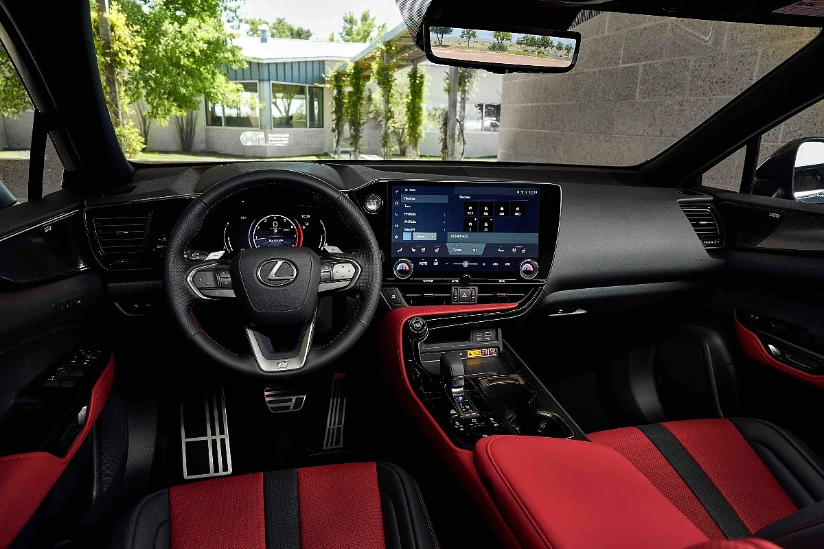 The interiors of the NX with the new infotainment system