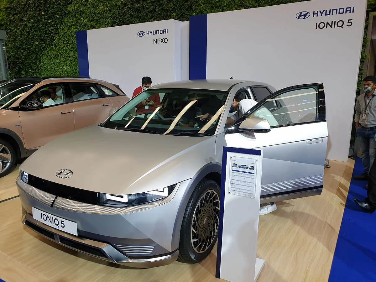 Hyundai Ioniq 5 along with other cars were also on display