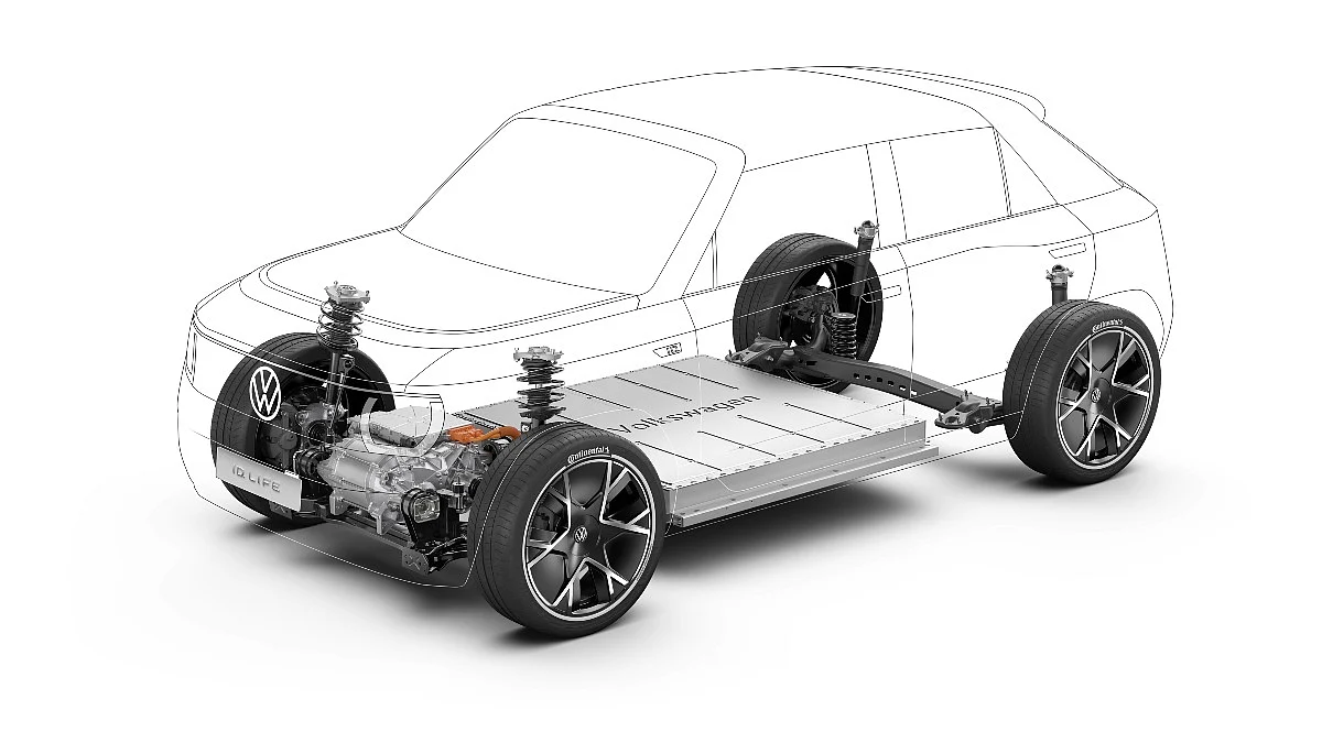 The Volkswagen ID. Life built on an altered version of the MEB platform