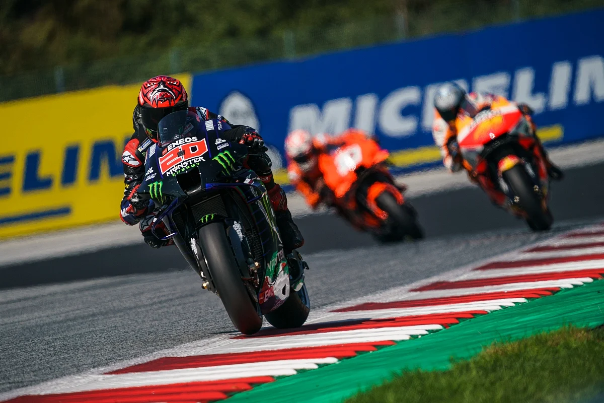 Even though Fabio Quartararo was falling down the order, he still defended each position with everything possible.