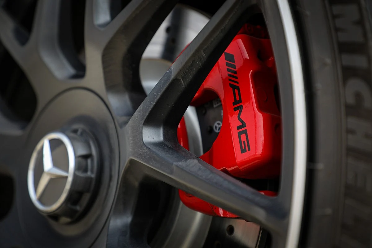 The AMG performance brakes are built to reduce the chances of brake fade